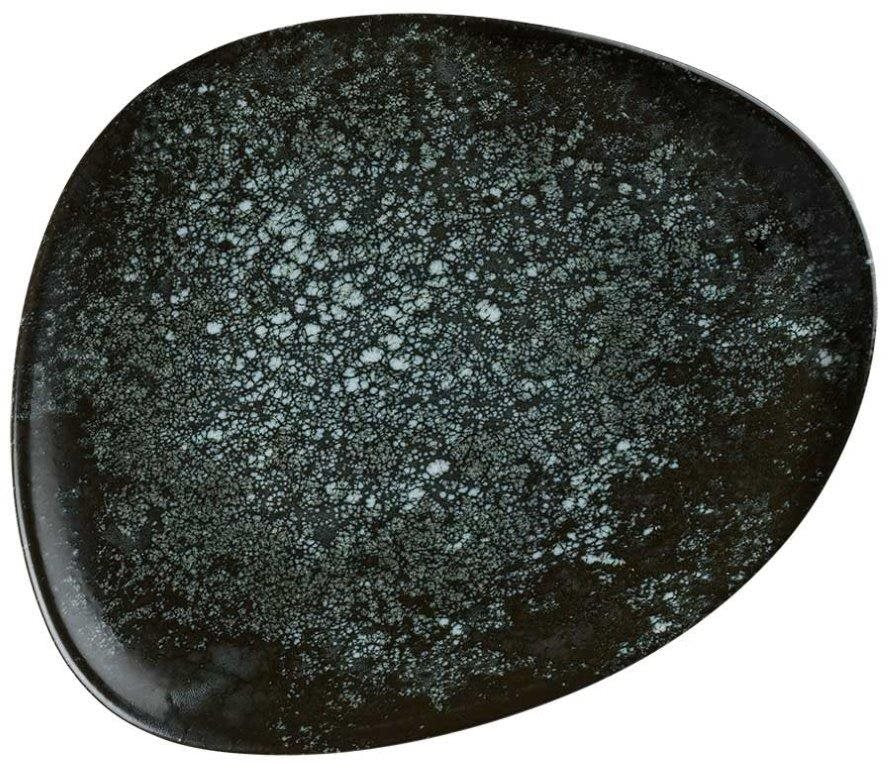 Flat oval tallrik 19cm Cosmos Black