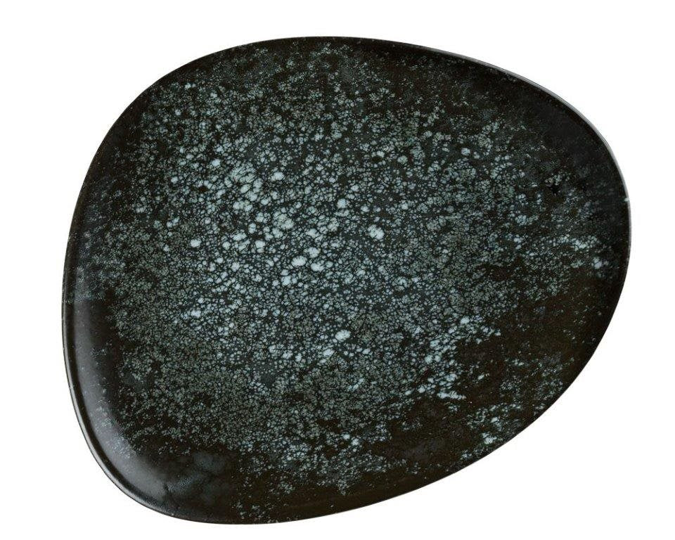 Flat oval tallrik 24cm Cosmos Black