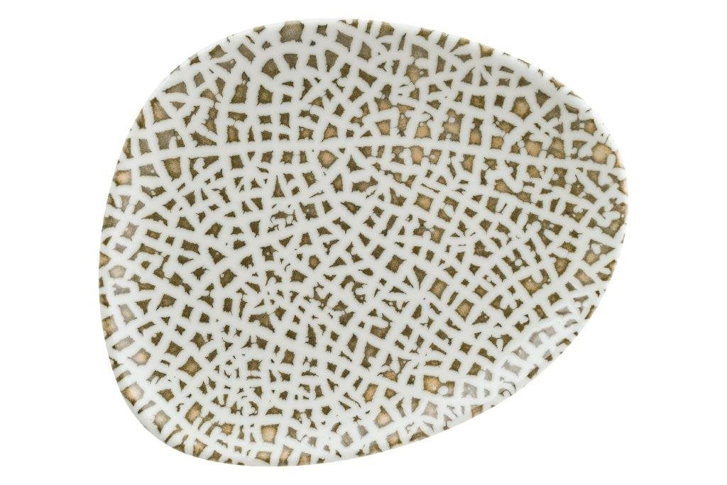 Flat oval tallrik 24cm Lapya Wood