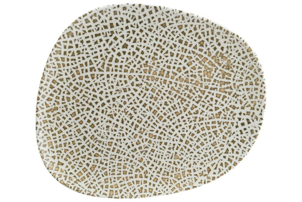 Flat oval tallrik 33cm Lapya Wood