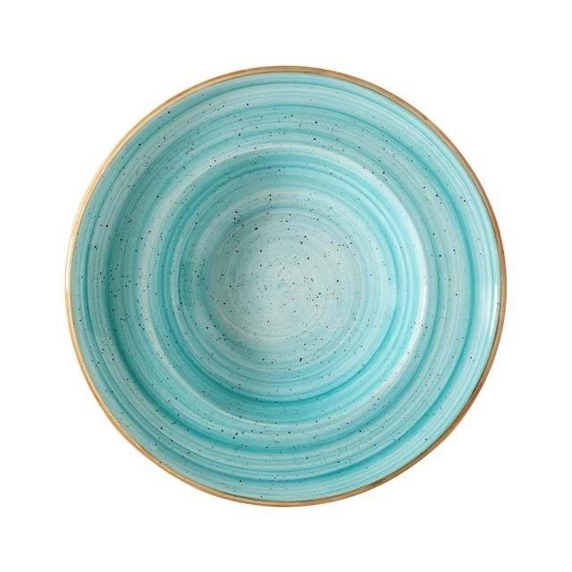 Gourmet 27 cm Djup pasta tallrik Aqua