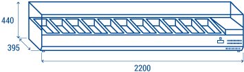 Kylränna Glastopp, 1/3 GN, VRX 22 / 38