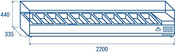 Kylränna Glastopp, 1/4 GN, VRX 22/33