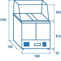 Saladette CRQ 90A, Glasöverdel