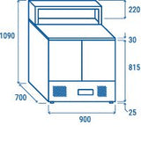 Salladskylbänk Pizzatopp CRP 90A