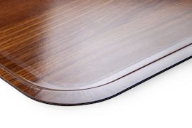 Bricka 43x33 cm Teak, Mönstrad trälaminat med antislip