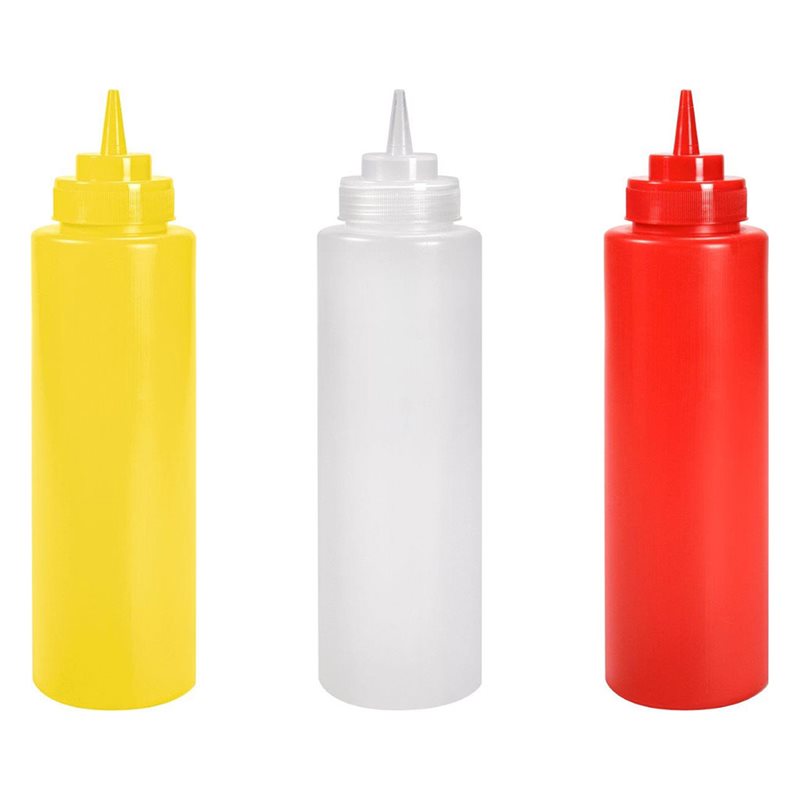 Dressingflaska 0,95 L, Transparent plast