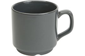 Mugg 24 cl Palma Grå, Fältspatporslin, stapelbar,