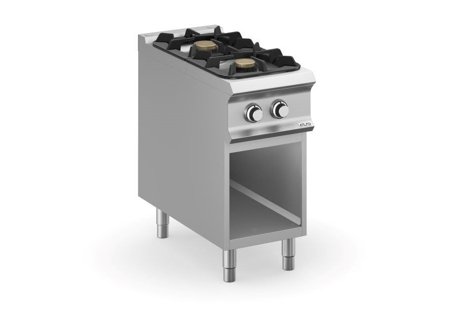 2 gasbrännare 18kW öppetskåp, Domina Pro 900