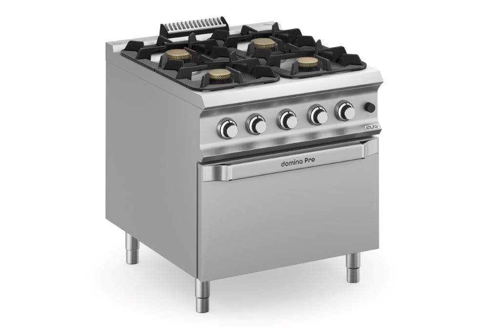 4 gasbrännare 29kW med ugn , Domina Pro 900