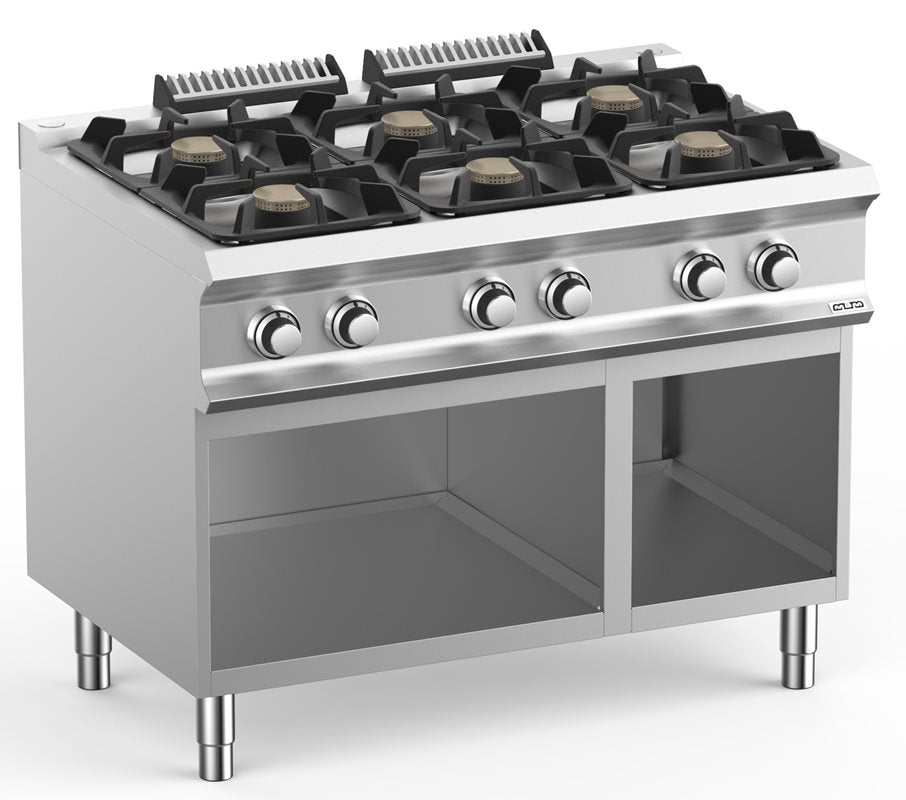 Gasspis med 6 brännare - Domina Pro 700