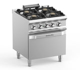 Gasspis med elugn , 4brännare - Domina Pro 700