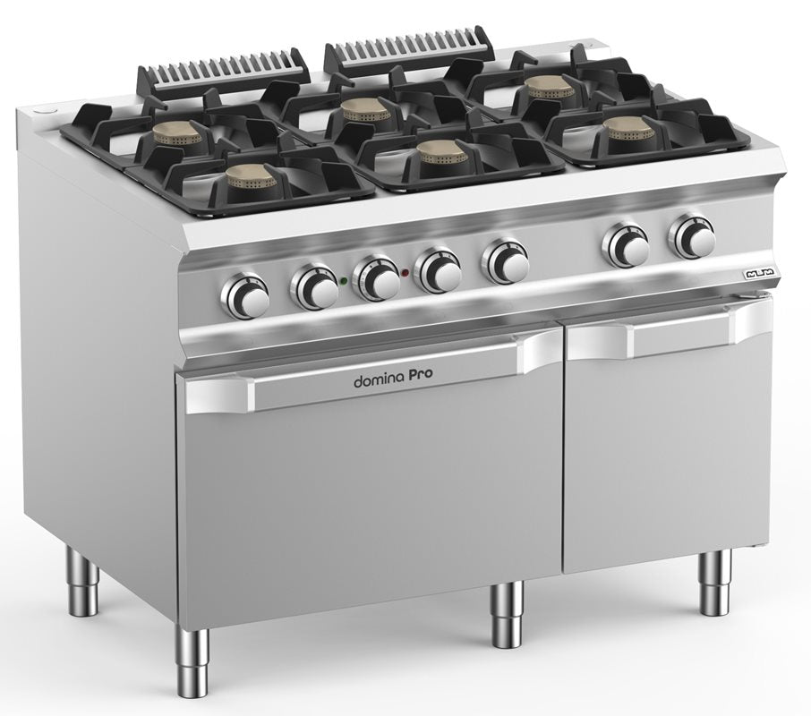 Gasspis med elugn, 6 brännare- Domina Pro 700