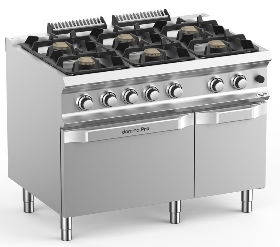 Gasspis med ugn, 6 brännare - Domina Pro 700