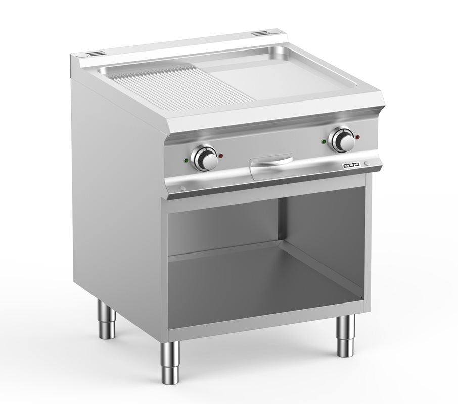 Stekhäll El, Räfflad/Slät/Krom 2x5kw. Domina Pro 700