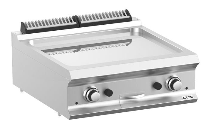 Stekhäll Gas, slät/krom 2 brännare 7kW, bänk Domina Pro 700