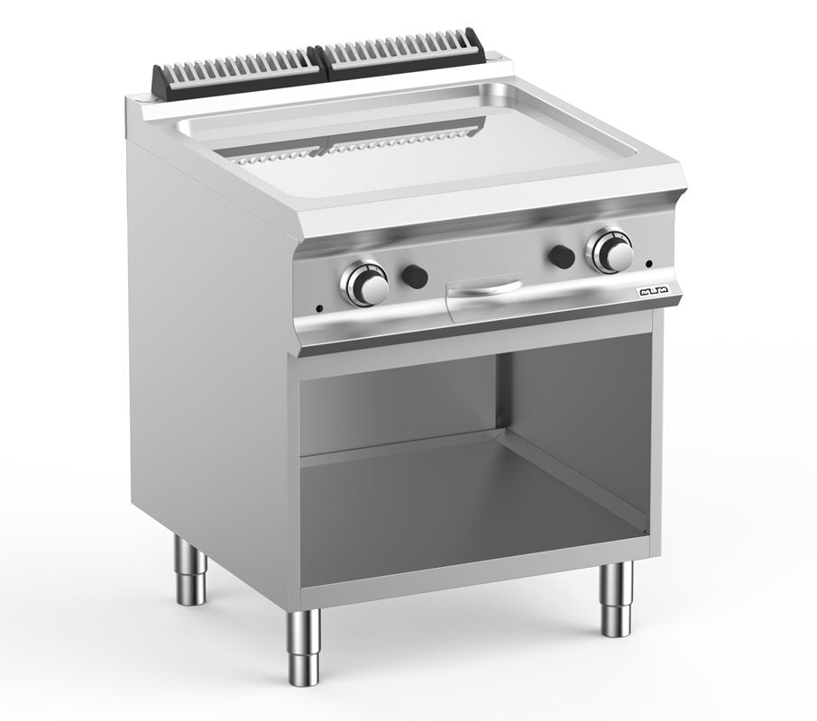 Stekhäll Gas, Slät/Krom, 2brännare 7kW Domina Pro 700
