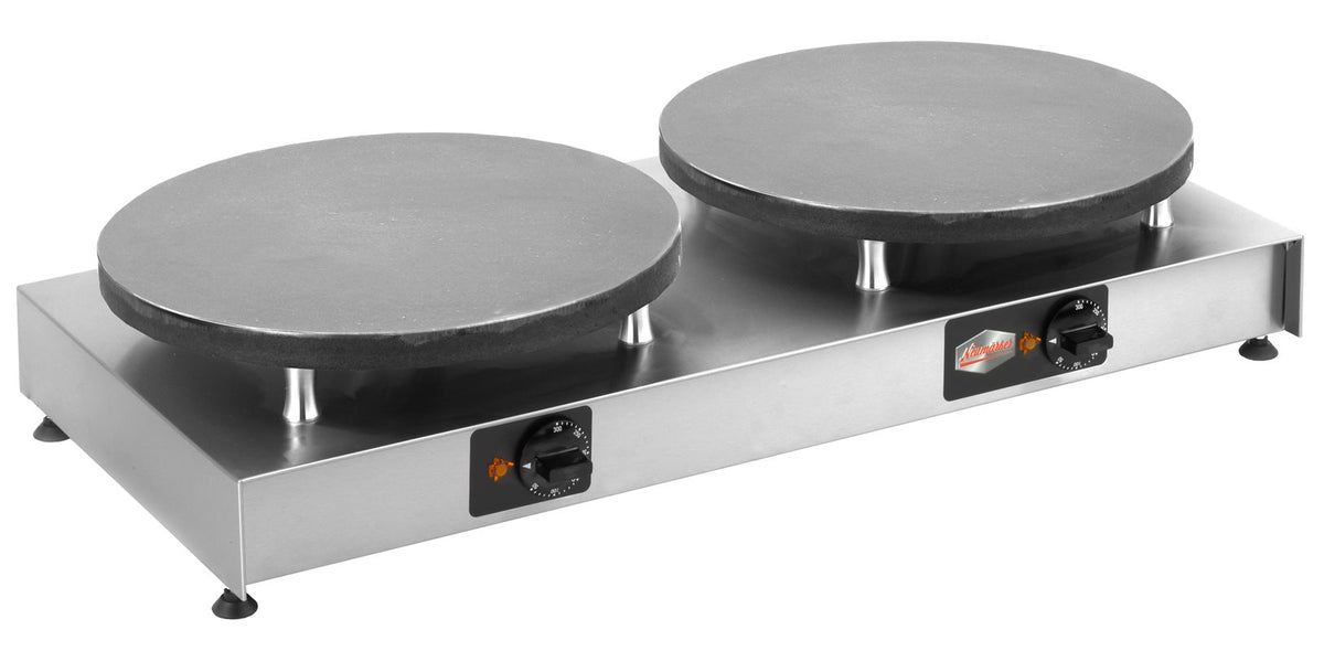 Crêpesmaskin aktiv, 2 plattor, 2 x 3,2 kw