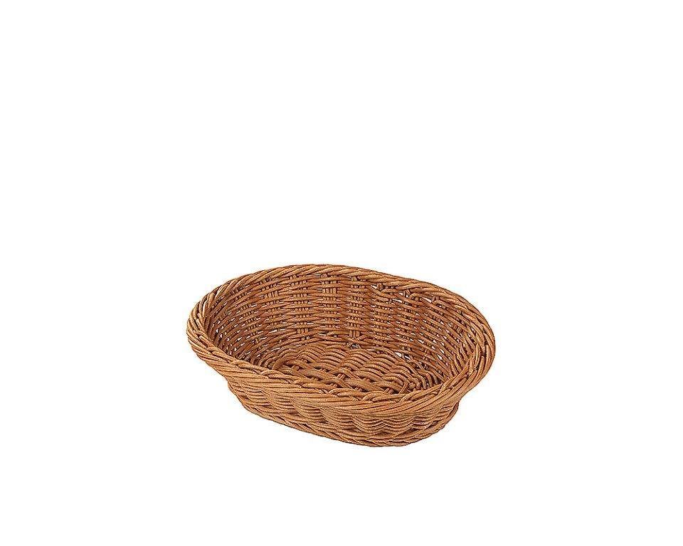 Brödkorg i pp plast, oval. Brun