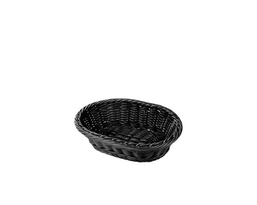 Brödkorg i pp plast, oval. Svart