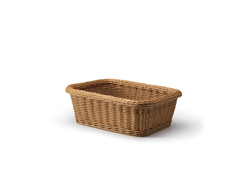 Brödkorg i pp plast, rektangulär, Brun