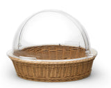 Brödkorg med roll top lock i PC, D40cm , Brun