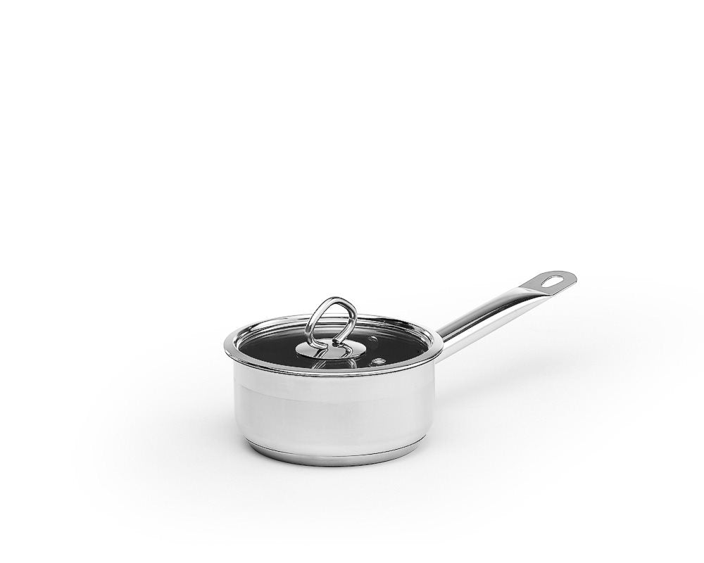 Kastrull, inkl glas lock, Belagd, non stick / rostfri 1,0 L