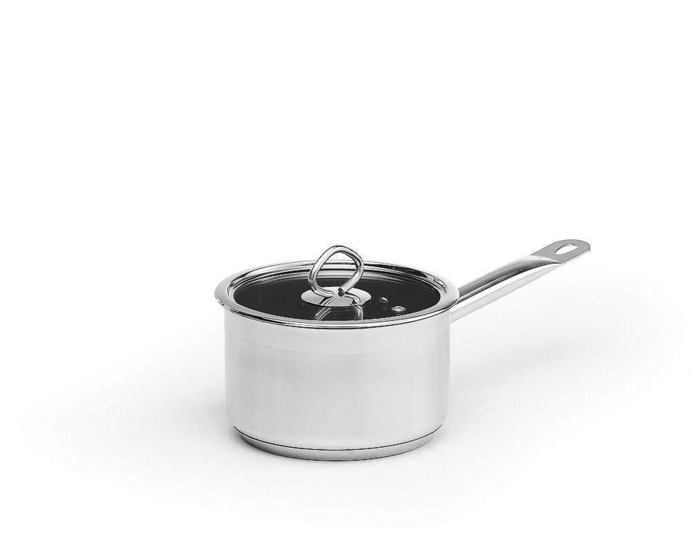 Kastrull, inkl glas lock, Belagd, non stick / rostfri 1,8 L