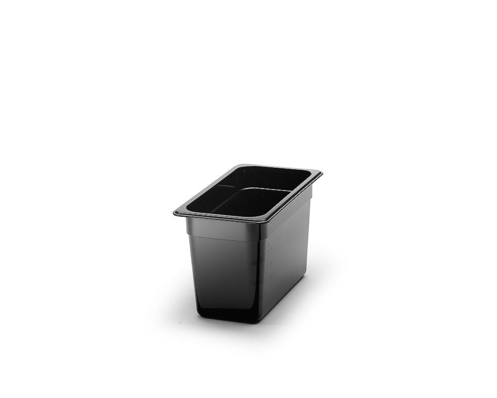 Polycarbonat kantin, Svart. GN 1/3.
