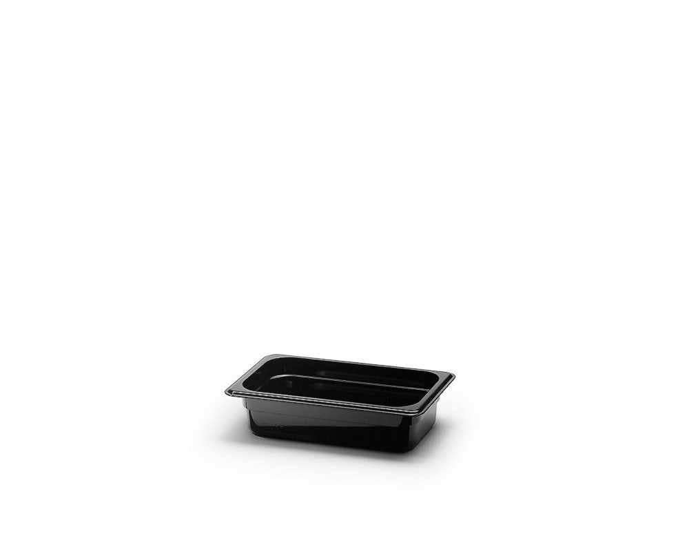 Polycarbonat kantin, Svart. GN 1/4.