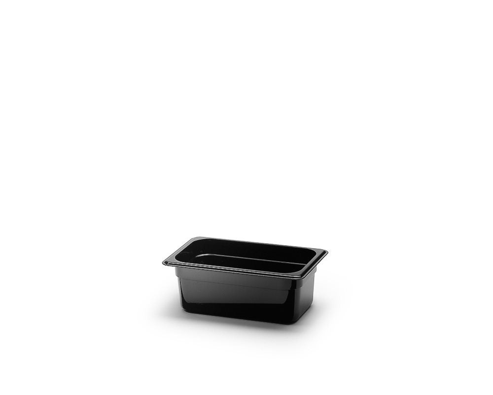 Polycarbonat kantin, Svart. GN 1/4.