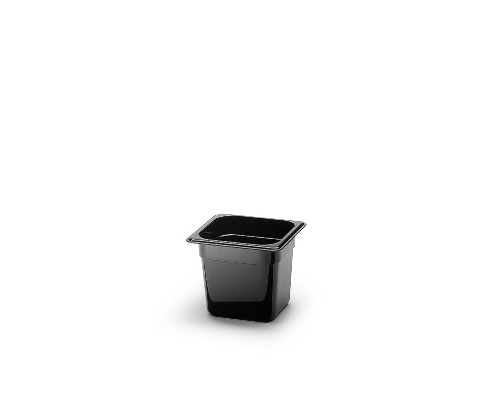 Polycarbonat kantin, Svart. GN 1/6.