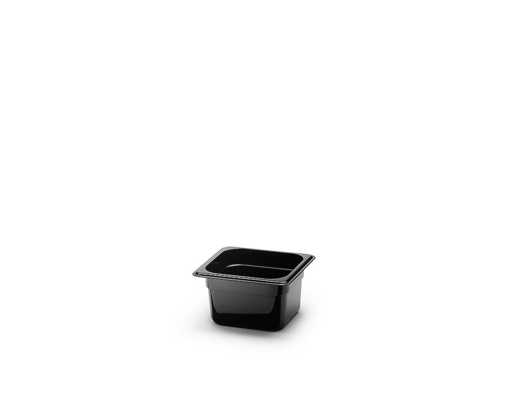 Polycarbonat kantin, Svart. GN 1/6.