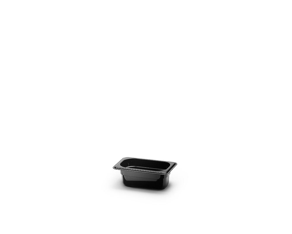 Polycarbonat kantin, Svart. GN 1/9.