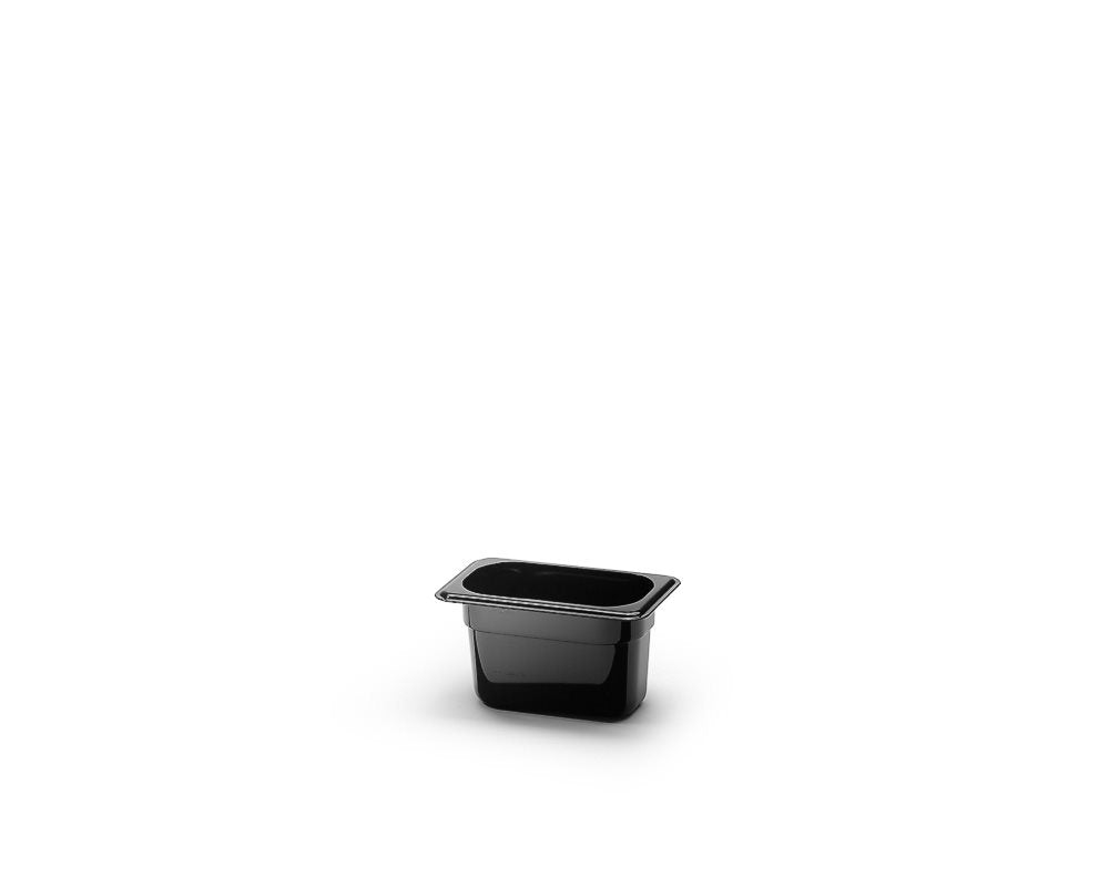 Polycarbonat kantin, Svart. GN 1/9.