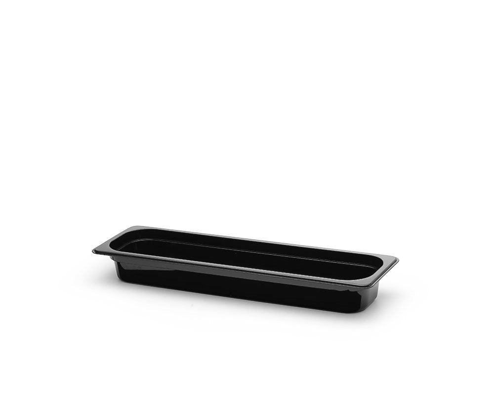 Polycarbonat kantin, Svart. GN 2/4.