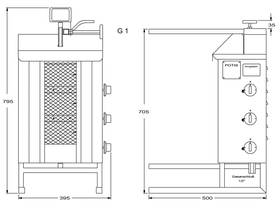 Kebabgrill G1 Gas
