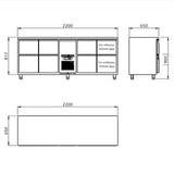 Barkylbänk 2200 Slät, 0,3kW Smart Line