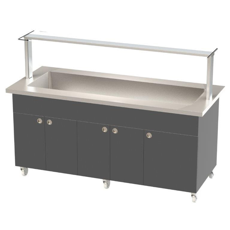 Buffévagn 5 GN 1/1, 1,5kW till 4,5kW, +30˚C till +90˚C