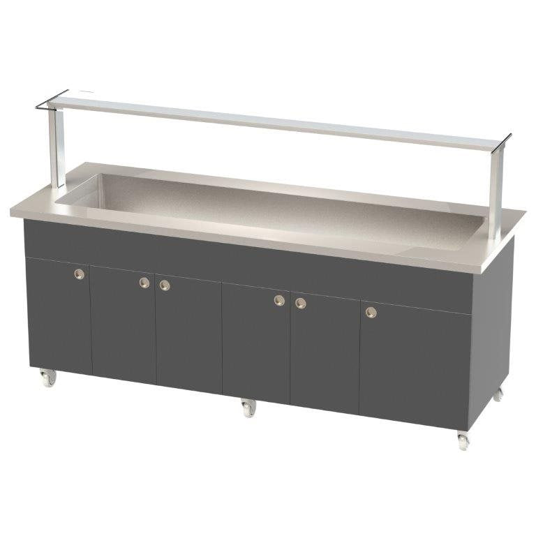 Buffévagn 6 GN 1/1, 1,5kW till 4,5kW, +30˚C till +90˚C