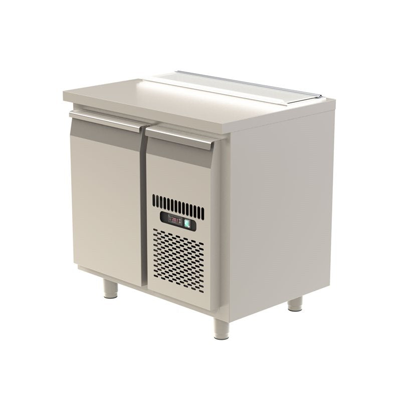 Kylbänk 860 Rak, 0,3kW, 1/6 Ränna, GN-Dörrar/Lådor