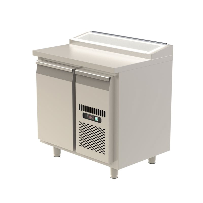 Kylbänk 900 Lutande, 0,3kW, 1/6 Ränna, GN-Dörrar/Lådor