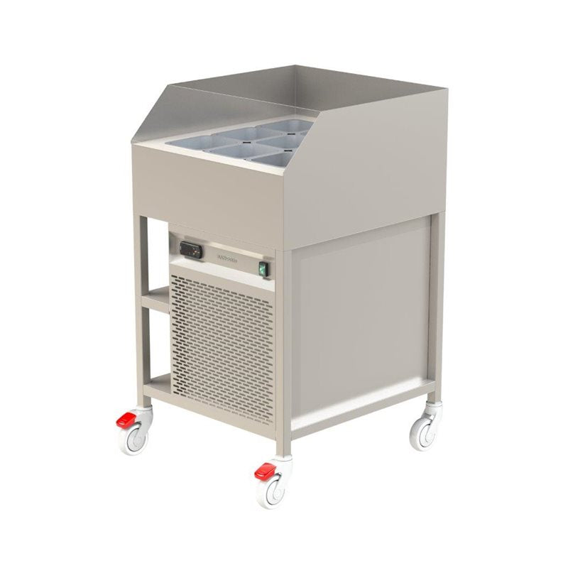 Sortimentkyl med hjul, 0,3kW, GN 1/6