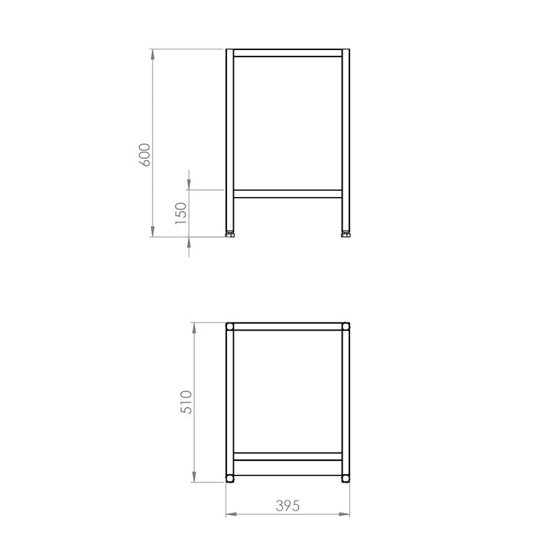 Stativ MBM 650, 395x510x600