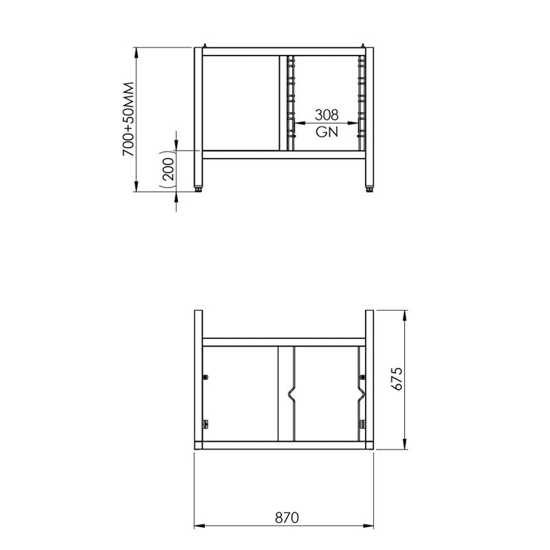Stativ till Rational iCombi 10 GN 1/1