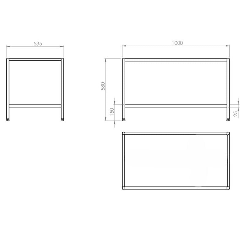 Stativ Wery 600, 1000x535x583