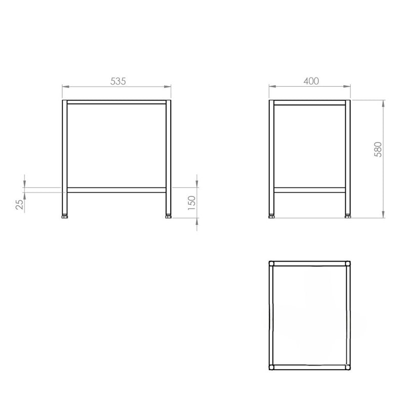 Stativ Wery 600, 400x535x580