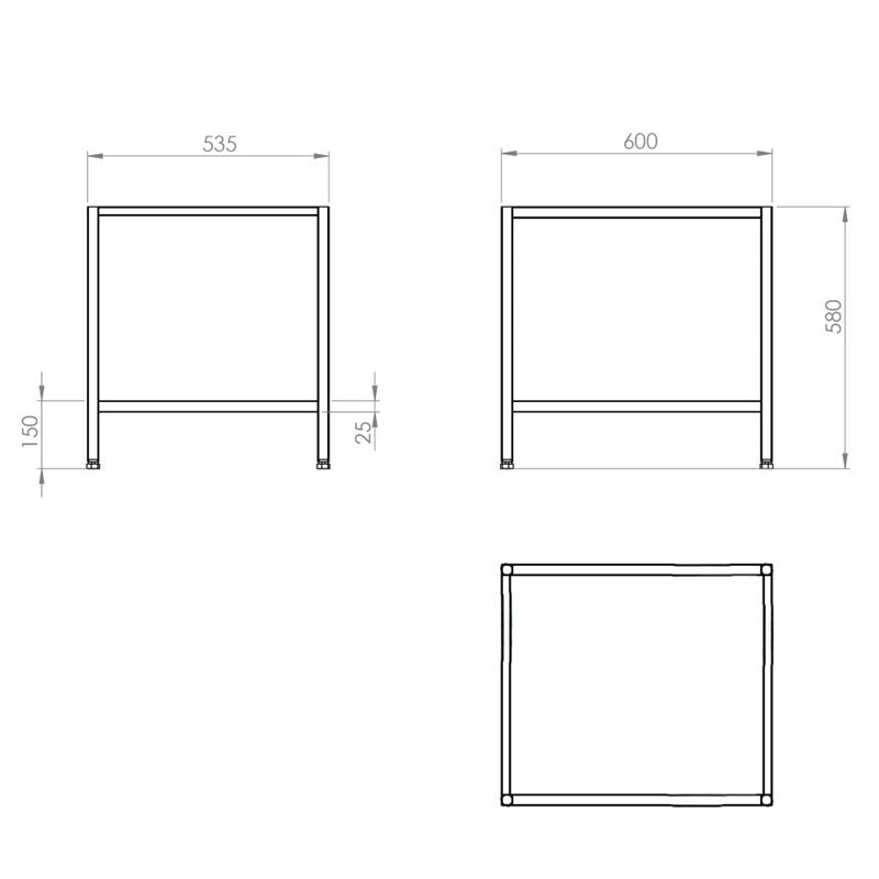 Stativ Wery 600, 600x535x581