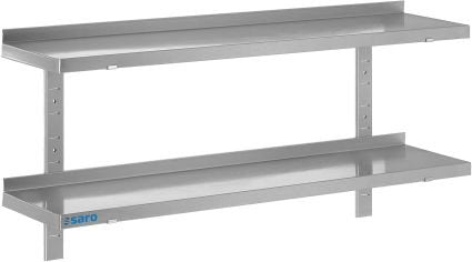 2x Vägghylla rostfritt 800mm