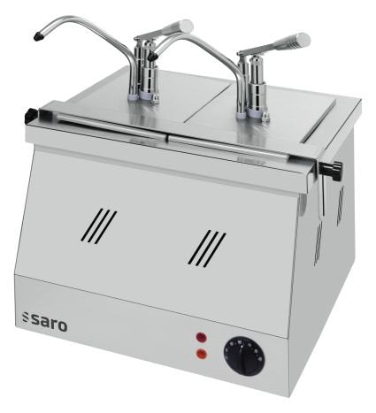 Bain Marie 2 x 1/4 och 2 x 1/6 med pumpmunstycke modell BM-0214
